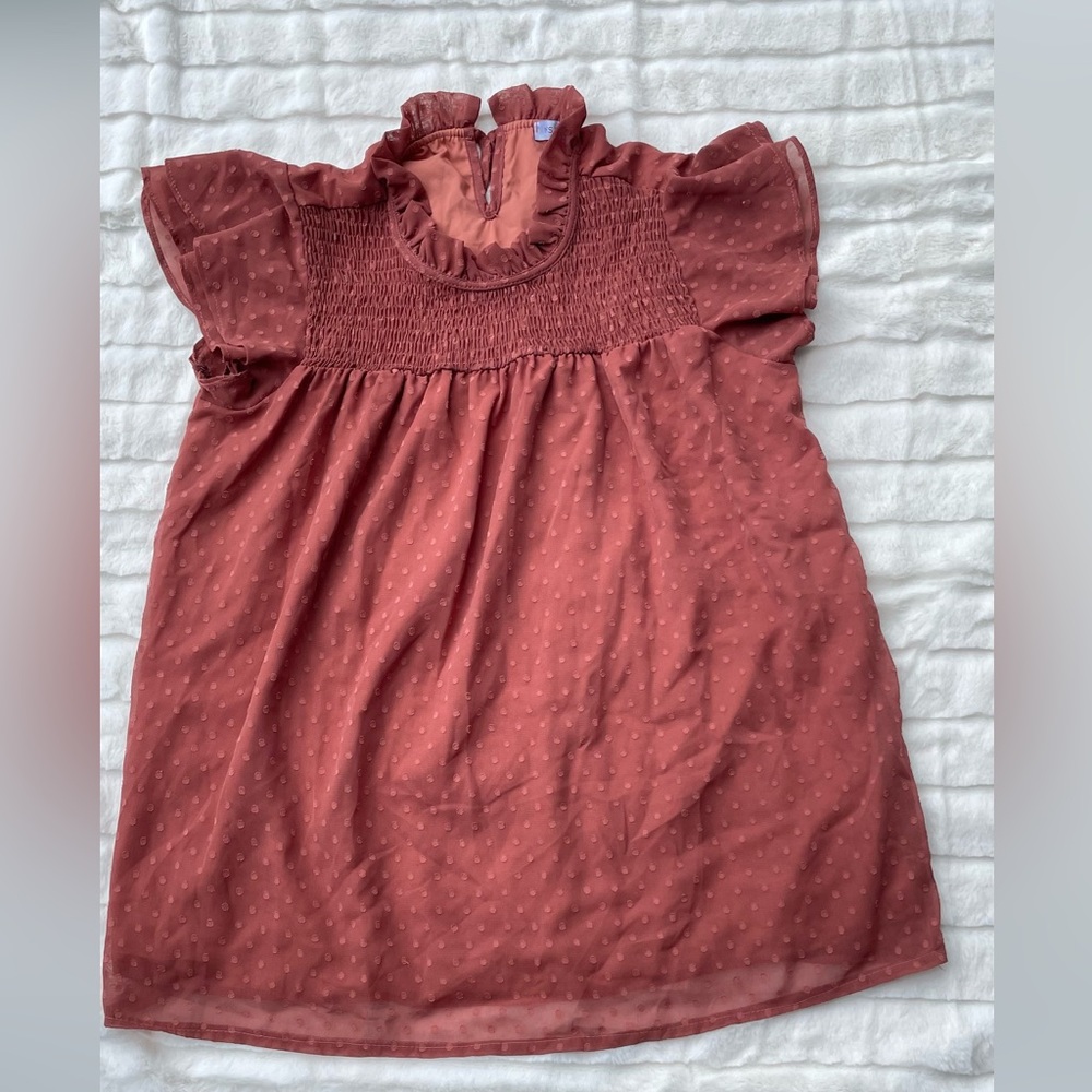 Ruffled sleeve top